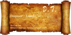 Depner Tamás névjegykártya