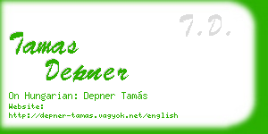 tamas depner business card